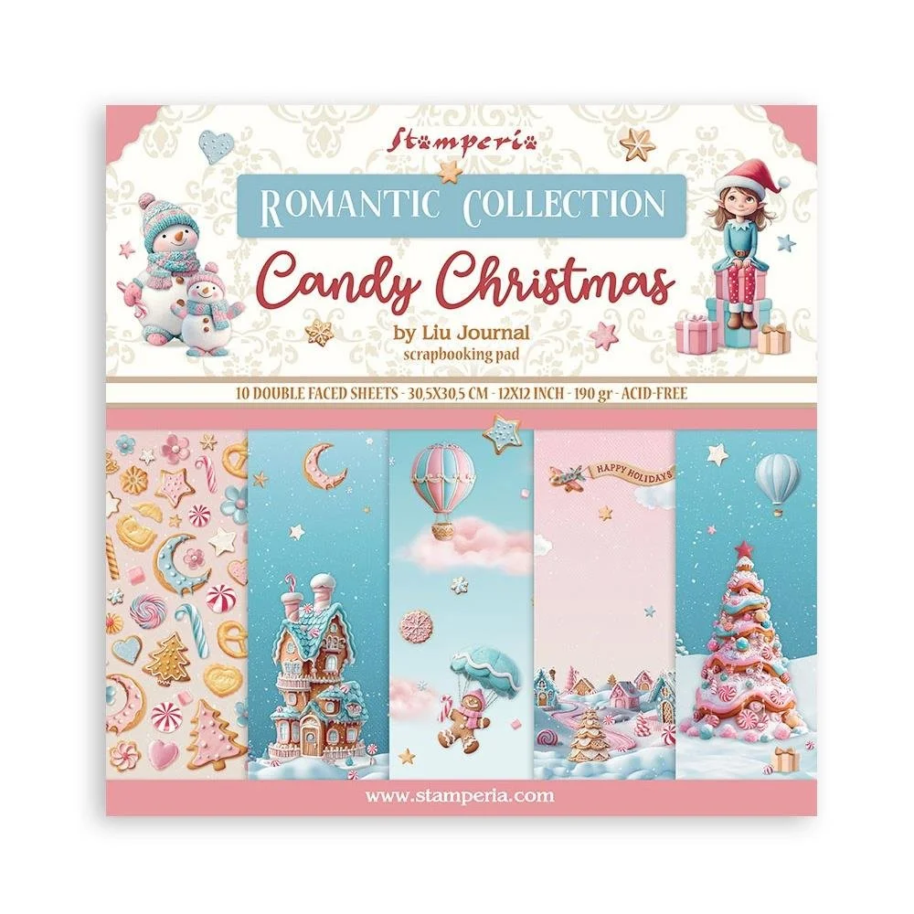 Stamperia Candy Christmas 12" x 12" Paper Pad