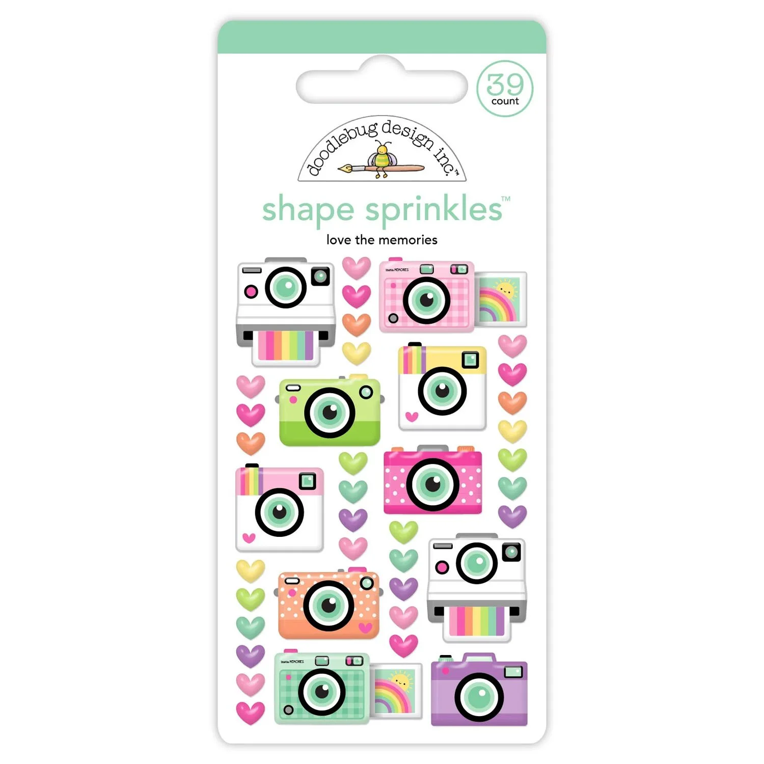 *Pre-Order* Doodlebug Color Me Crafty Love The Memories Shape Sprinkles