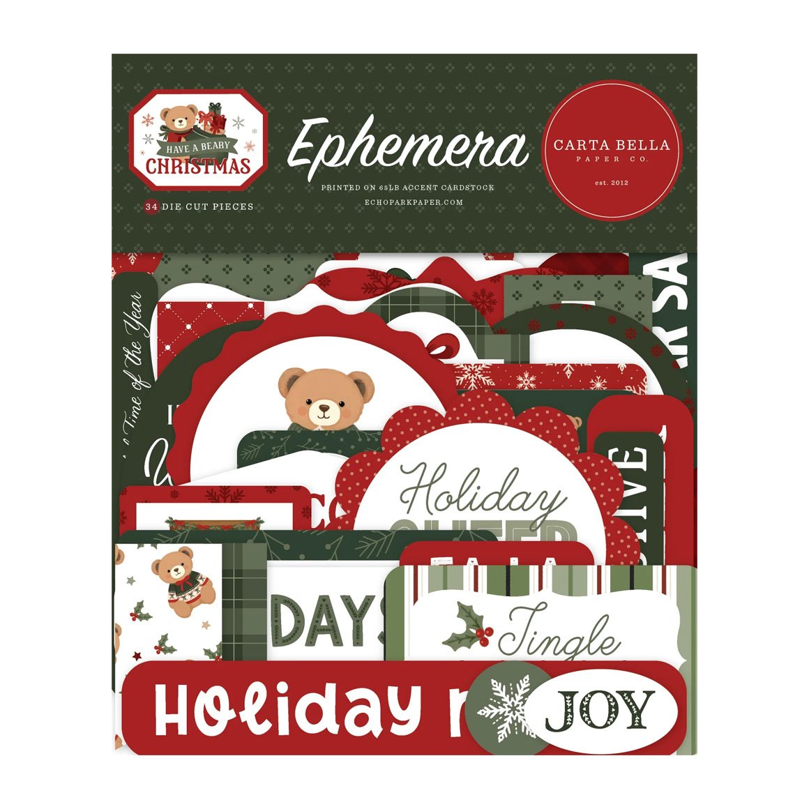 *Pre-Order* Carta Bella Have A Beary Christmas Ephemera