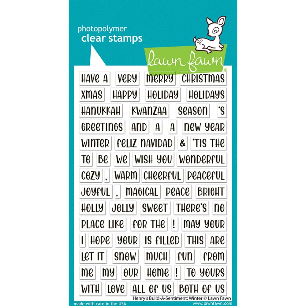 Lawn Fawn Clear Stamps Henry's Build A Sentiment Winter