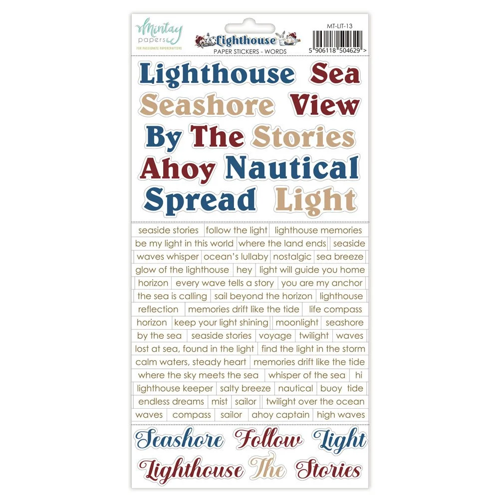 Mintay Lighthouse 6" x 12" Word Stickers