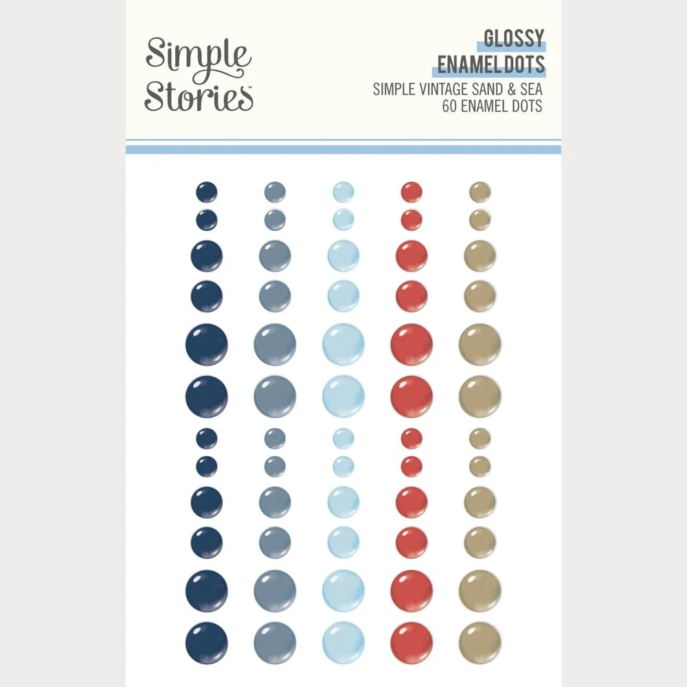 *Pre-Order* Simple Stories Simple Vintage Sand & Sea Enamel Dots
