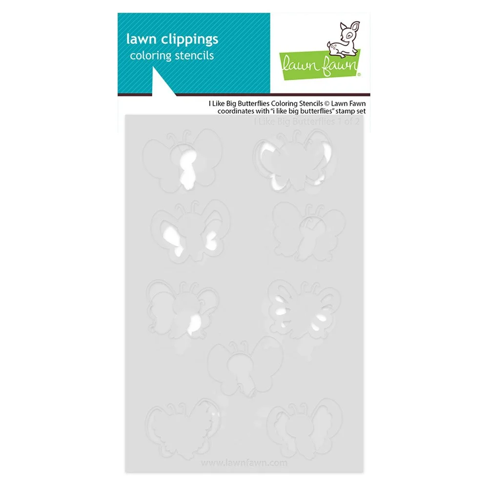 Lawn Fawn I Like Big Butterflies Coloring Stencils