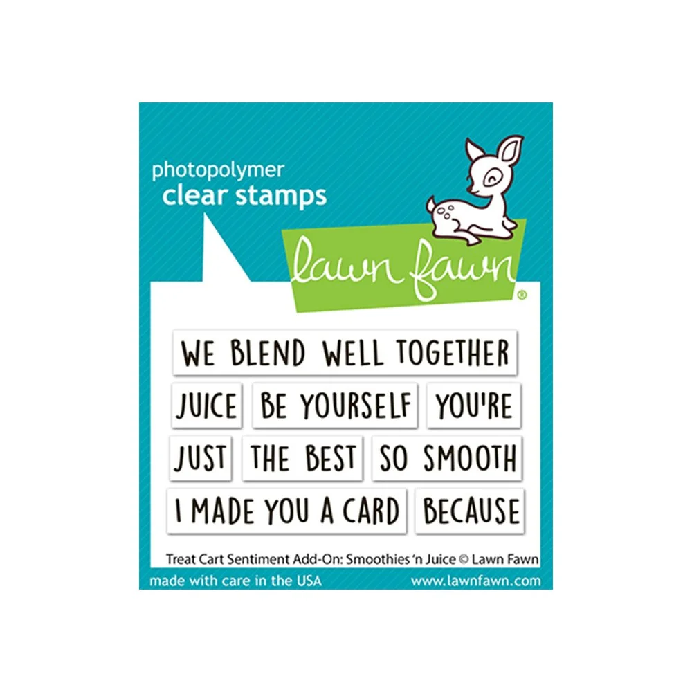 Lawn Fawn Treat Cart Sentiment Add-On: Smoothies  'n Juice!