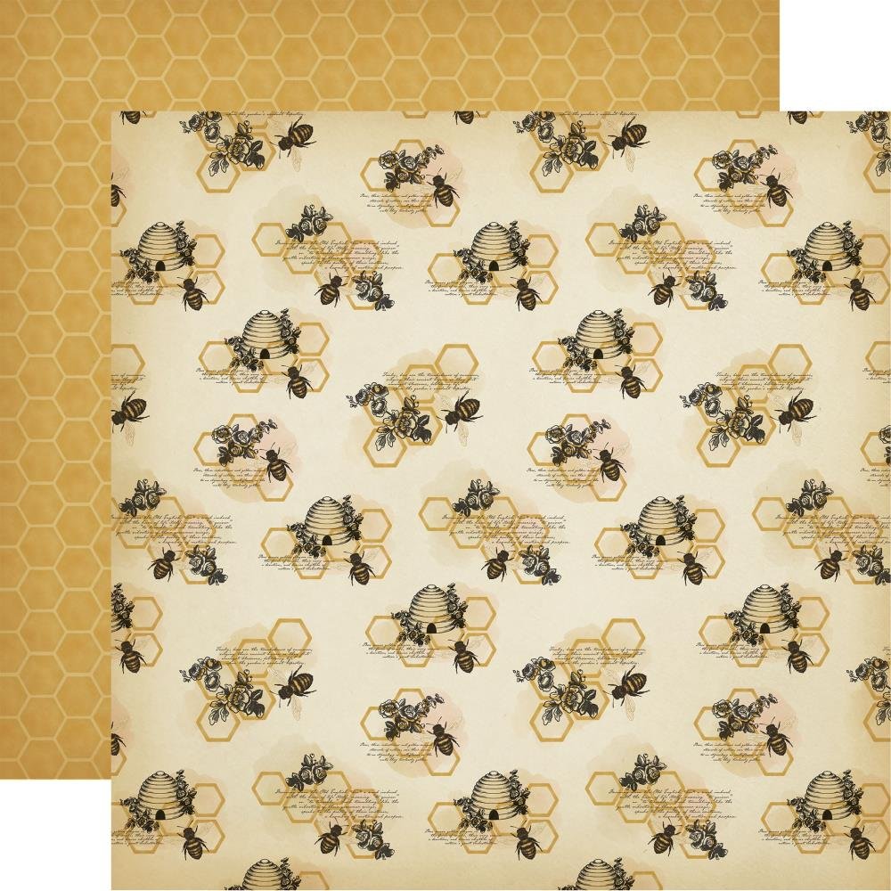 Carta Bella Honey Bee 12" x 12" Paper Honeycomb Clusters