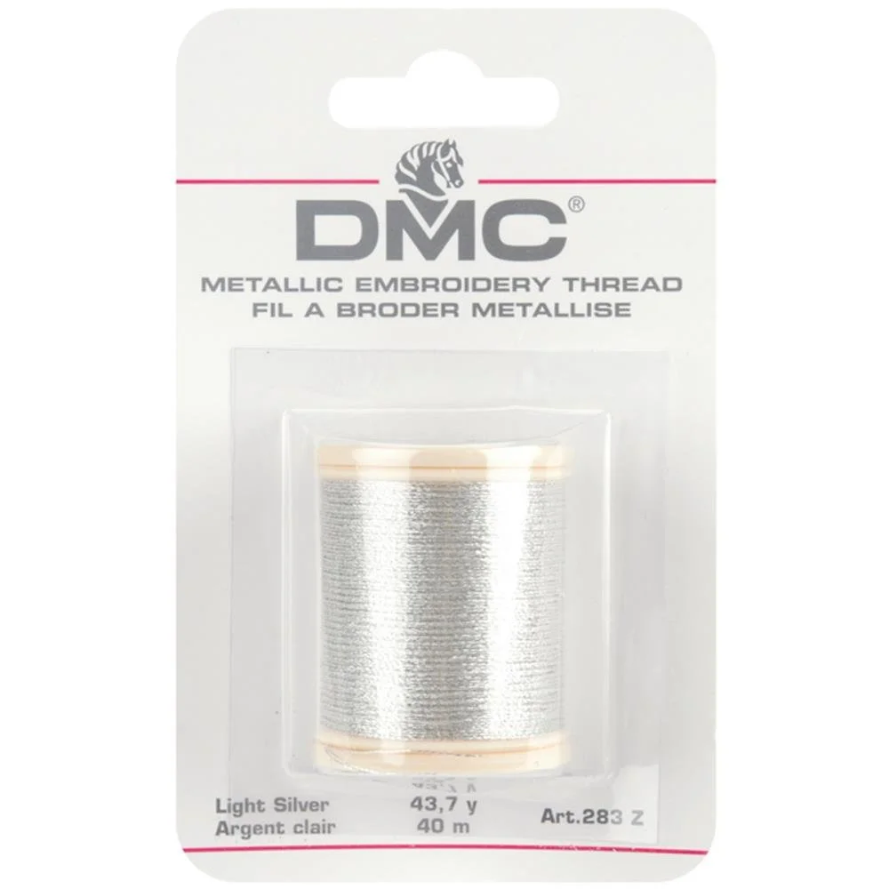 DMC Metallic Embroidery Thread Light Silver