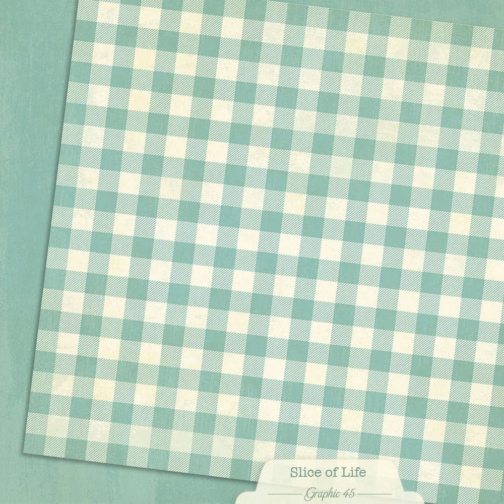 *Pre-Order* Graphic 45 Slice Of Life 12" x 12" Paper Capri Blue