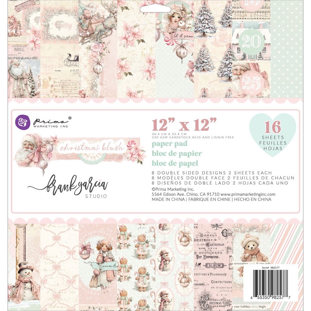 Prima Christmas Blush by Frank Garcia® 12" x 12" Paper Pad