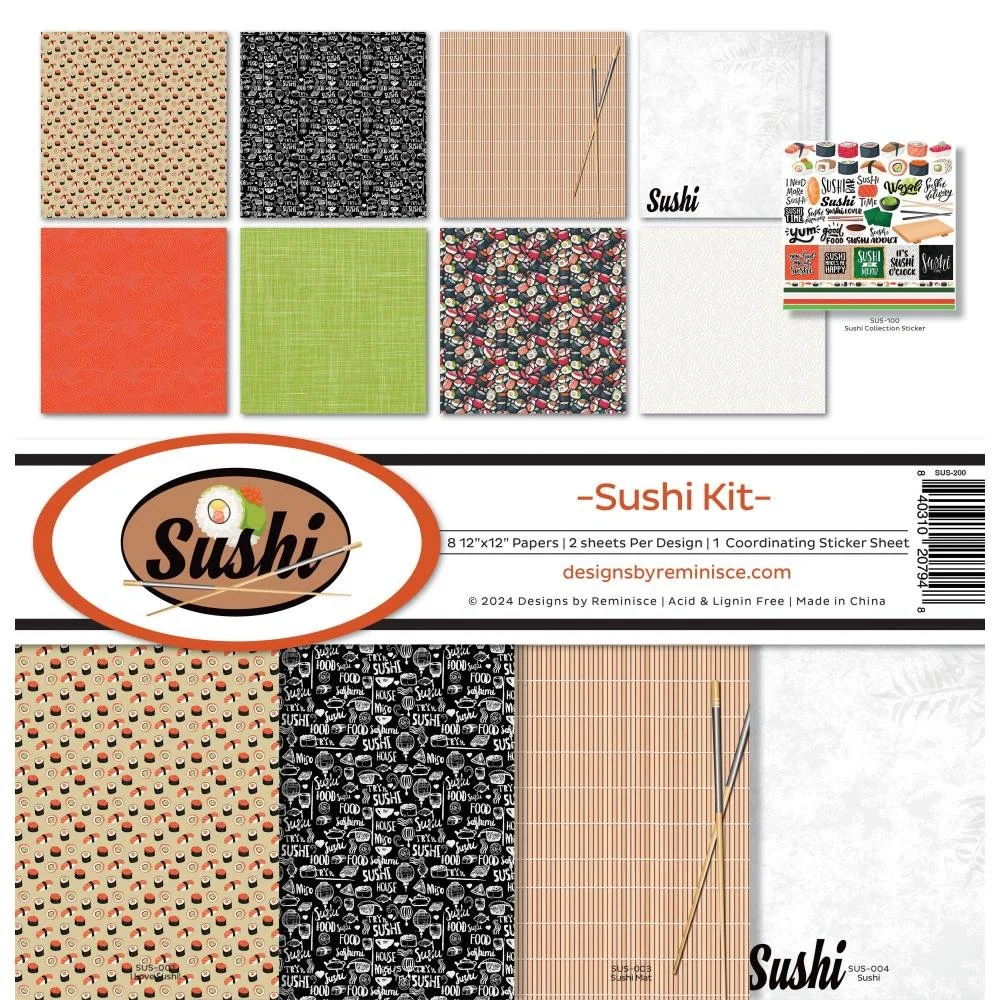 Reminisce Collection Kit 12"X12" Sushi