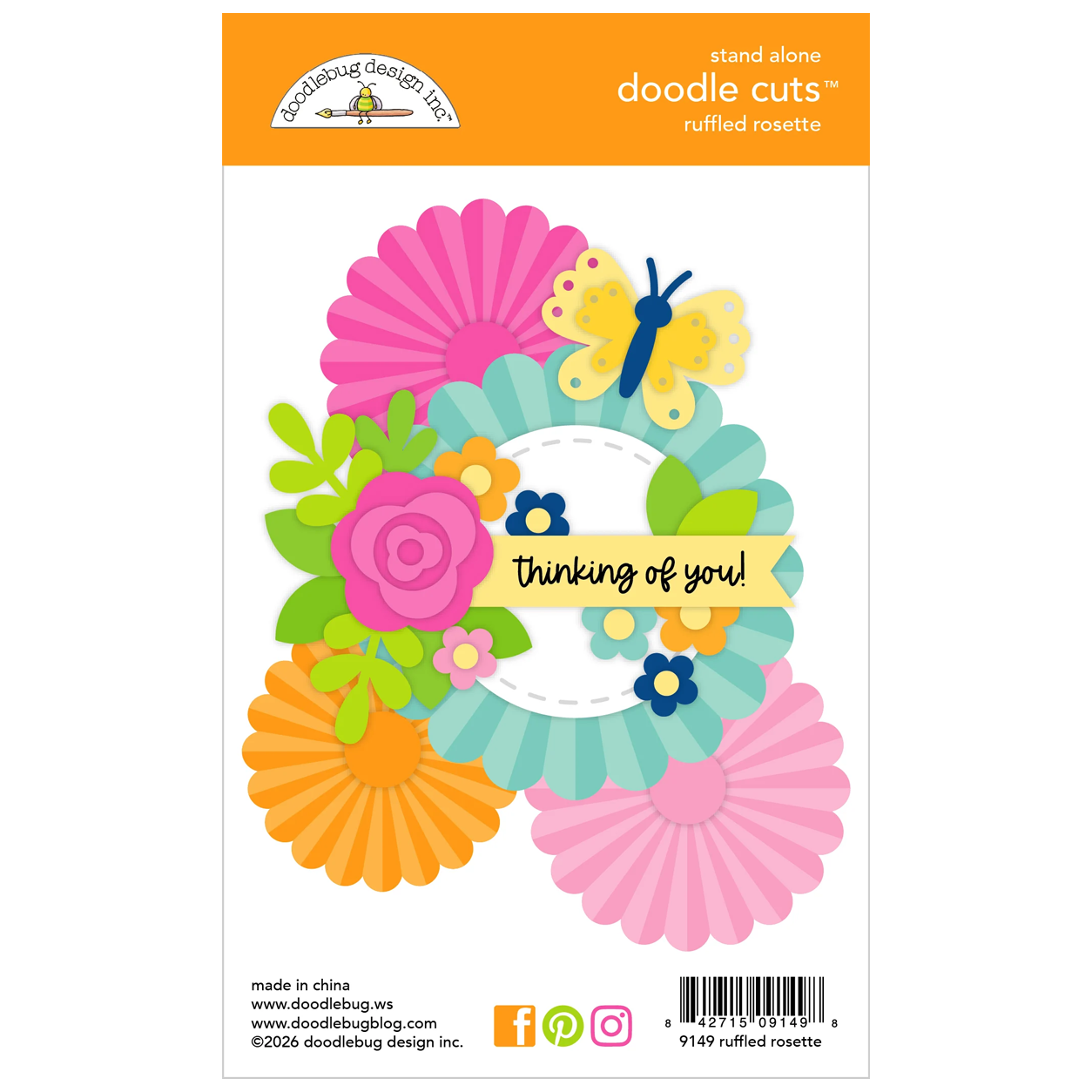 *Pre-Order* Doodlebug Cupcakes & Candles Ruffled Rosette Doodle Cuts