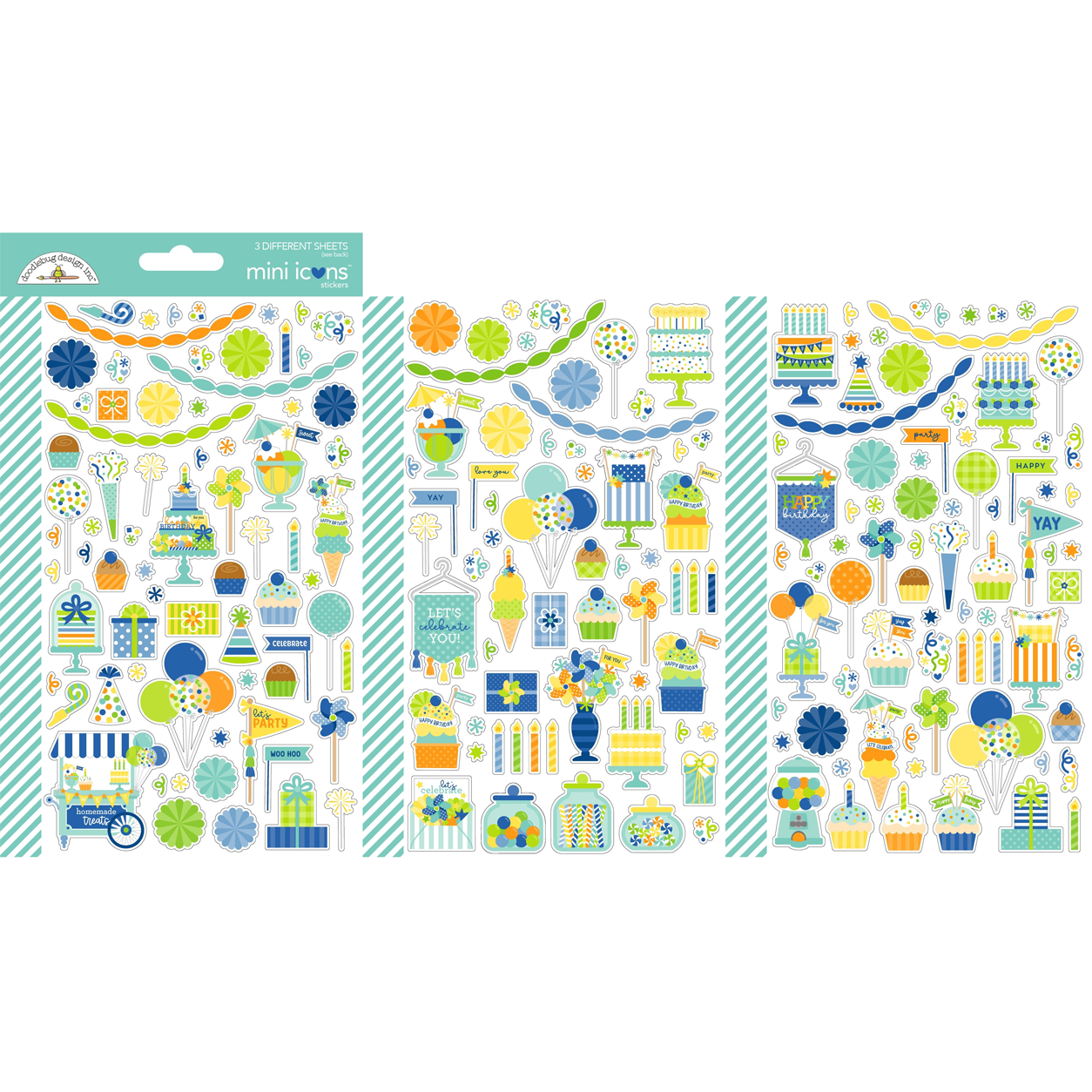 *Pre-Order* Doodlebug Balloons & Banners Mini Icons Stickers