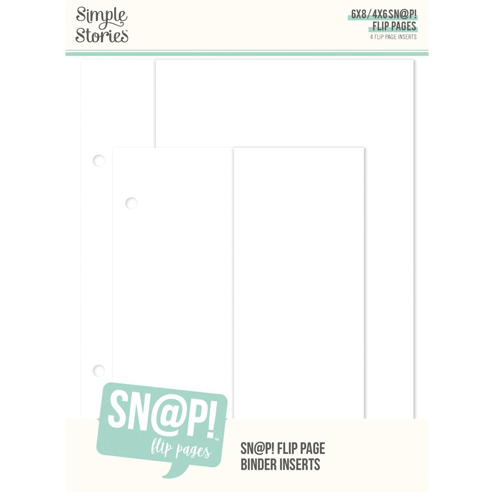*Pre-Order* Simple Stories Flip Page 4x6/6x8 Snap Binder Inserts