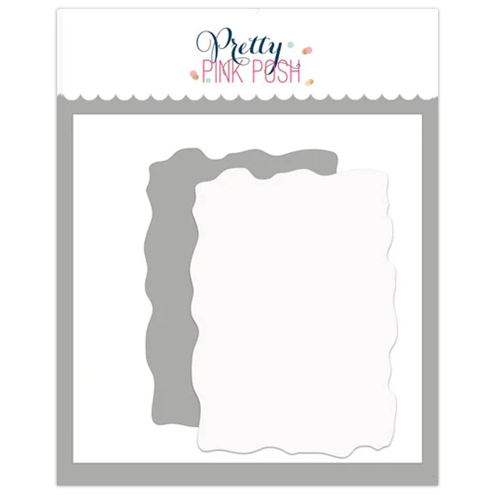 Pretty Pink Posh Watercolor Rectangle Mask Stencil