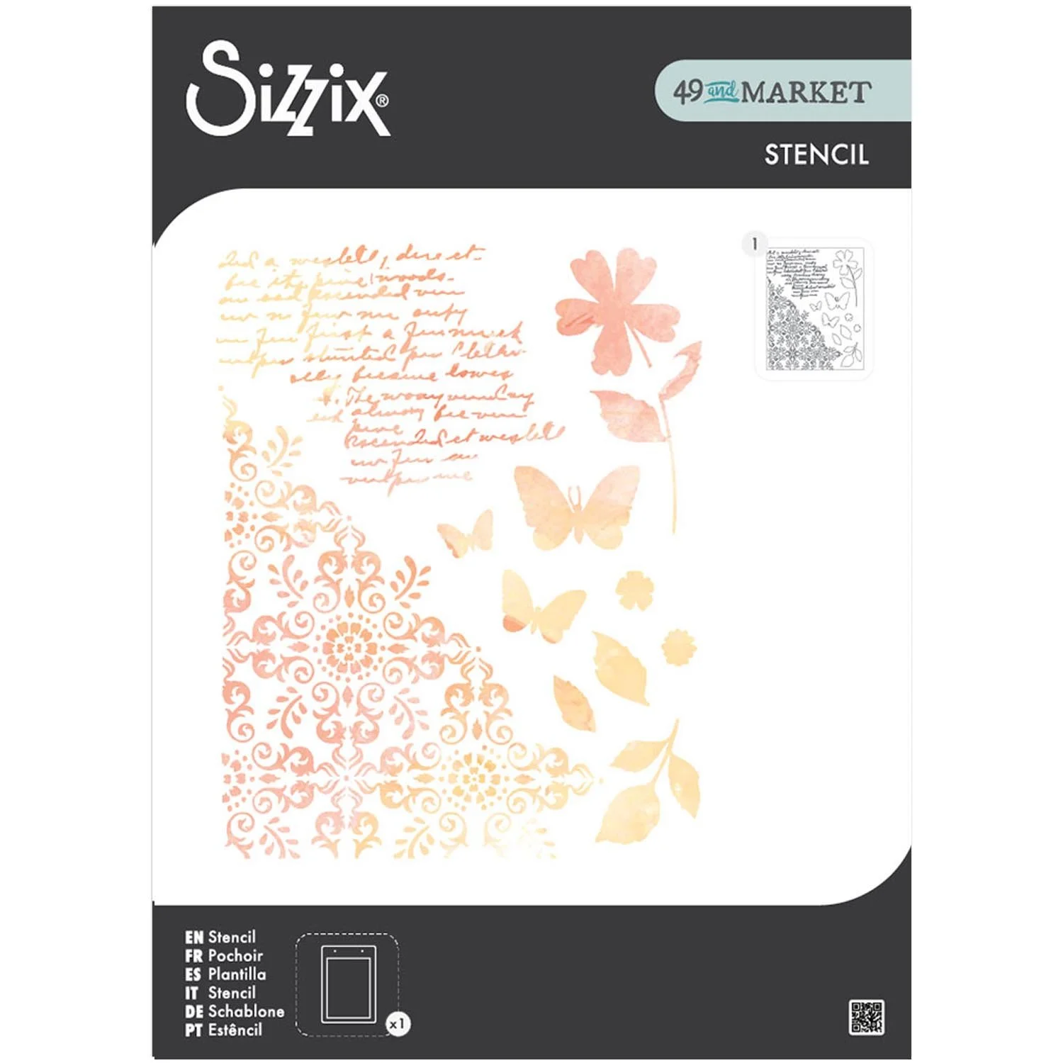 Sizzix 49 & Market Collection Stencils Petal Play