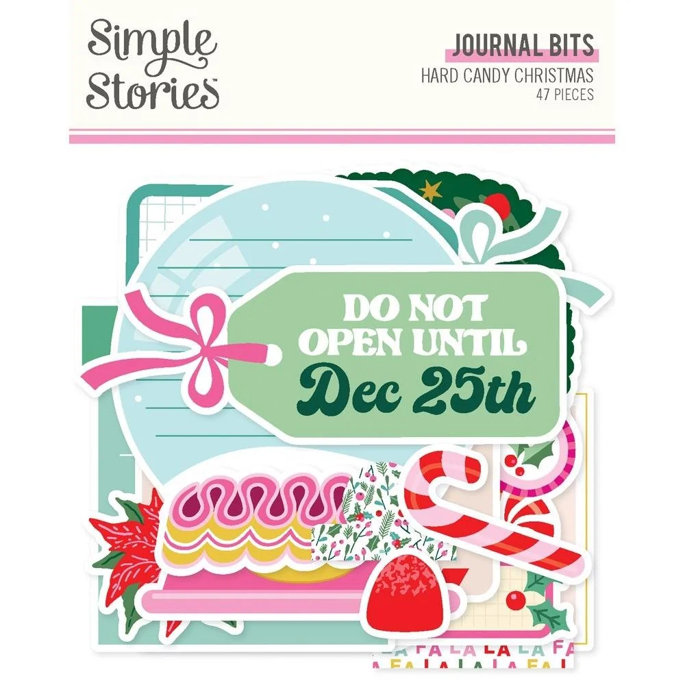 Simple Stories Hard Candy Christmas Bits & Pieces Journal Bits
