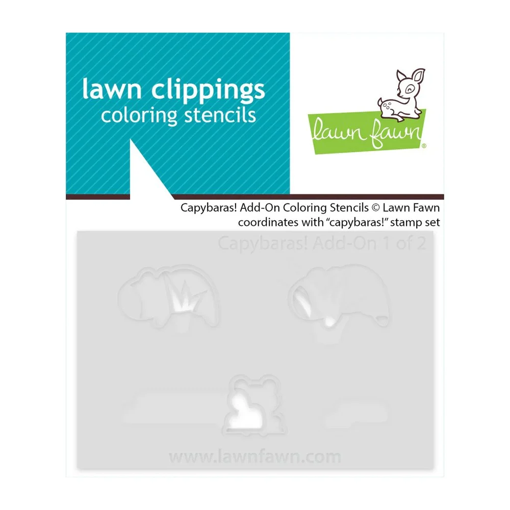Lawn Fawn Coloring Stencils Capybaras! Add-On