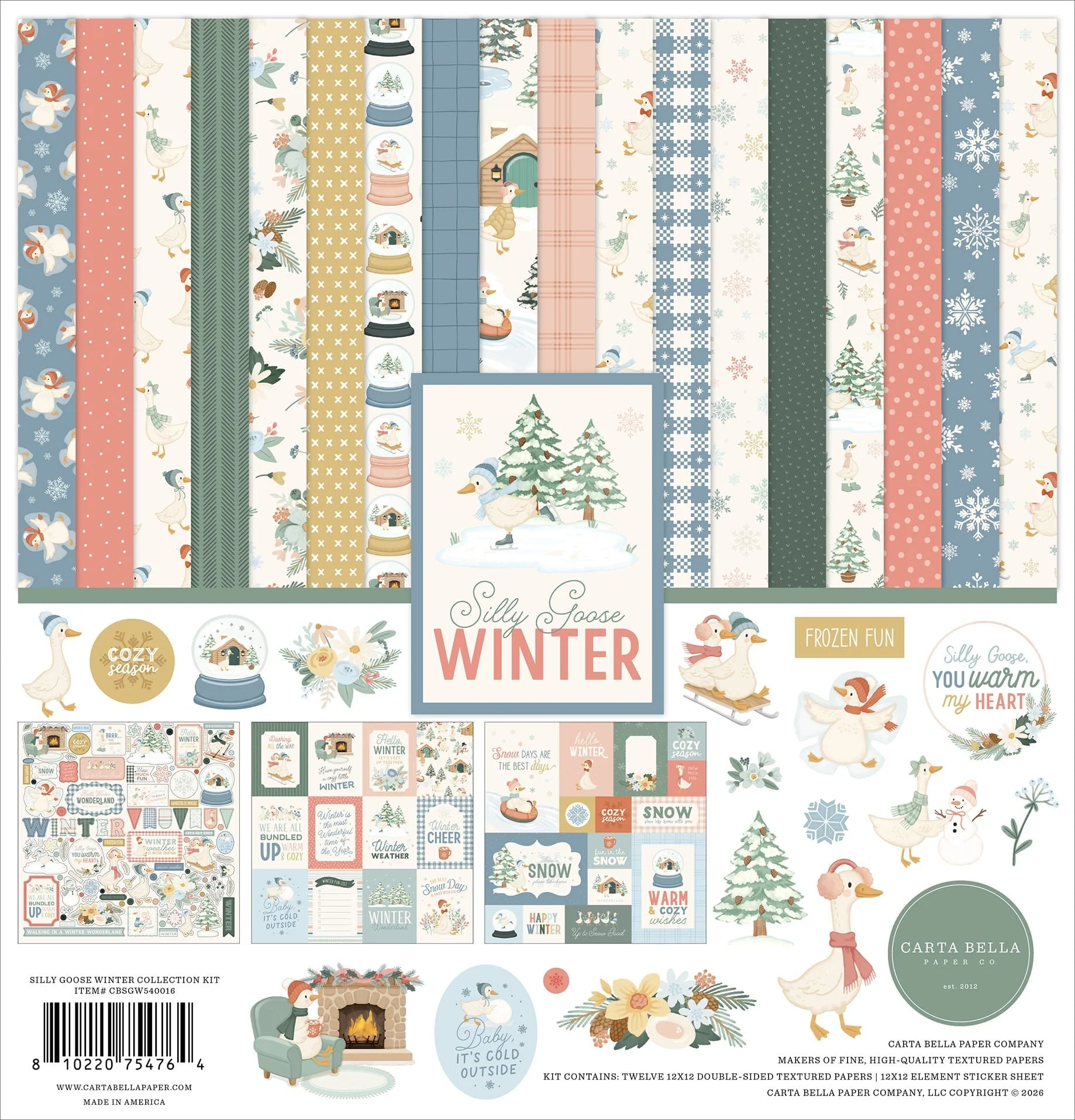 *Pre-Order* Carta Bella Silly Goose Winter Collection Kit