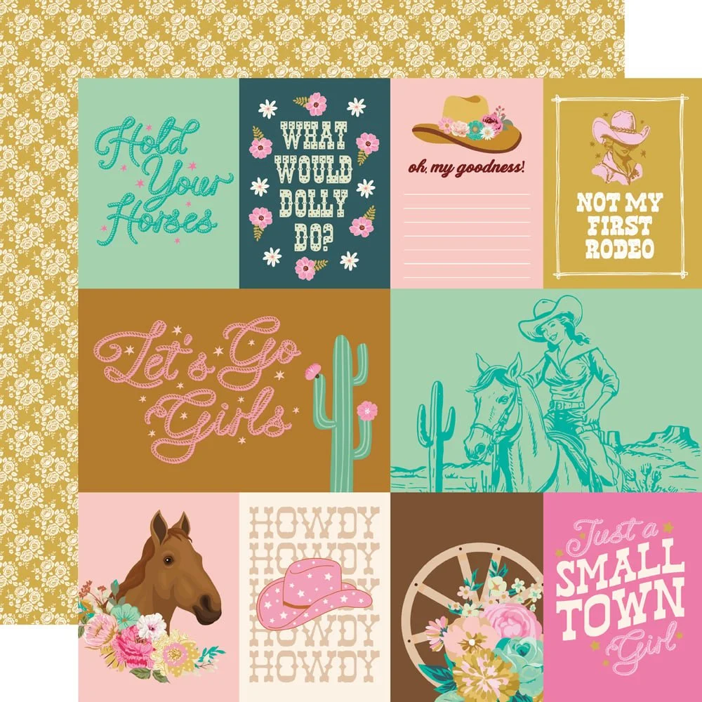 *Pre-Order* Simple Stories Country Roads Cowgirl 12" x 12" Paper Elements 2