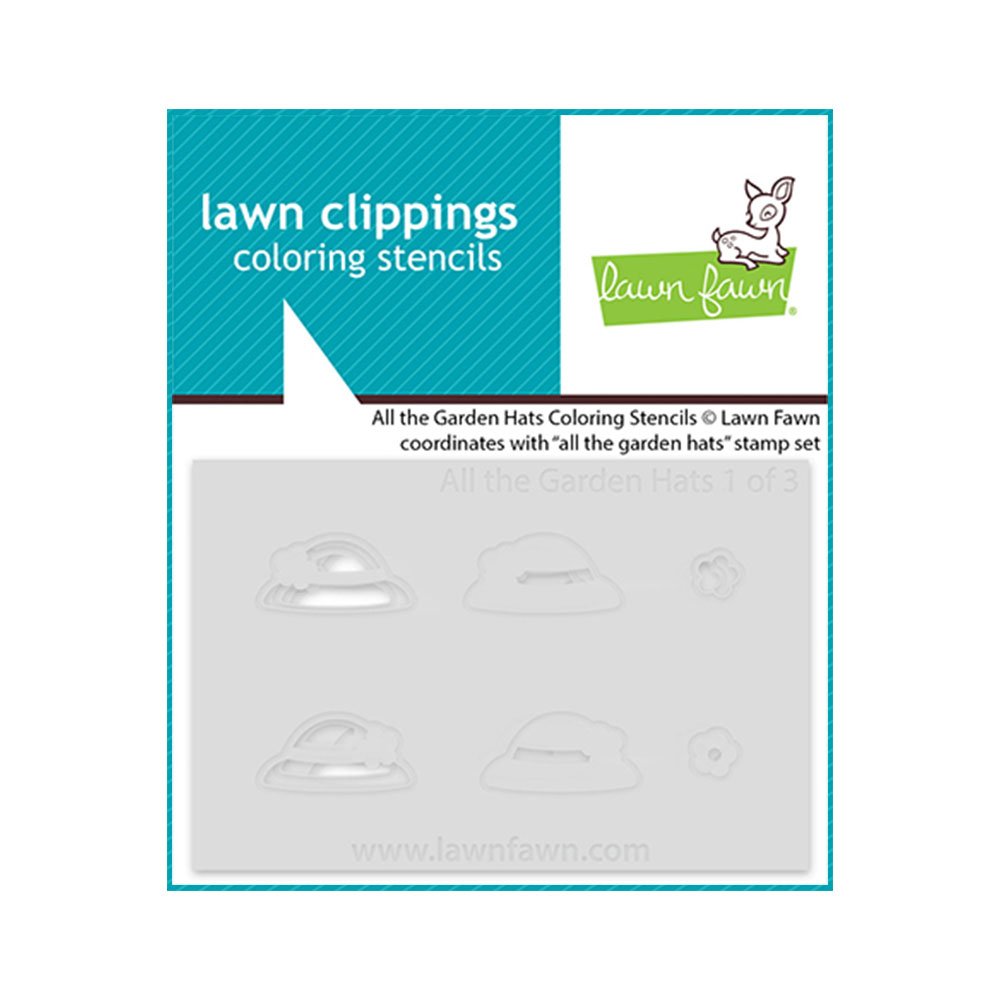 Lawn Fawn All The Garden Hats Coloring Stencils