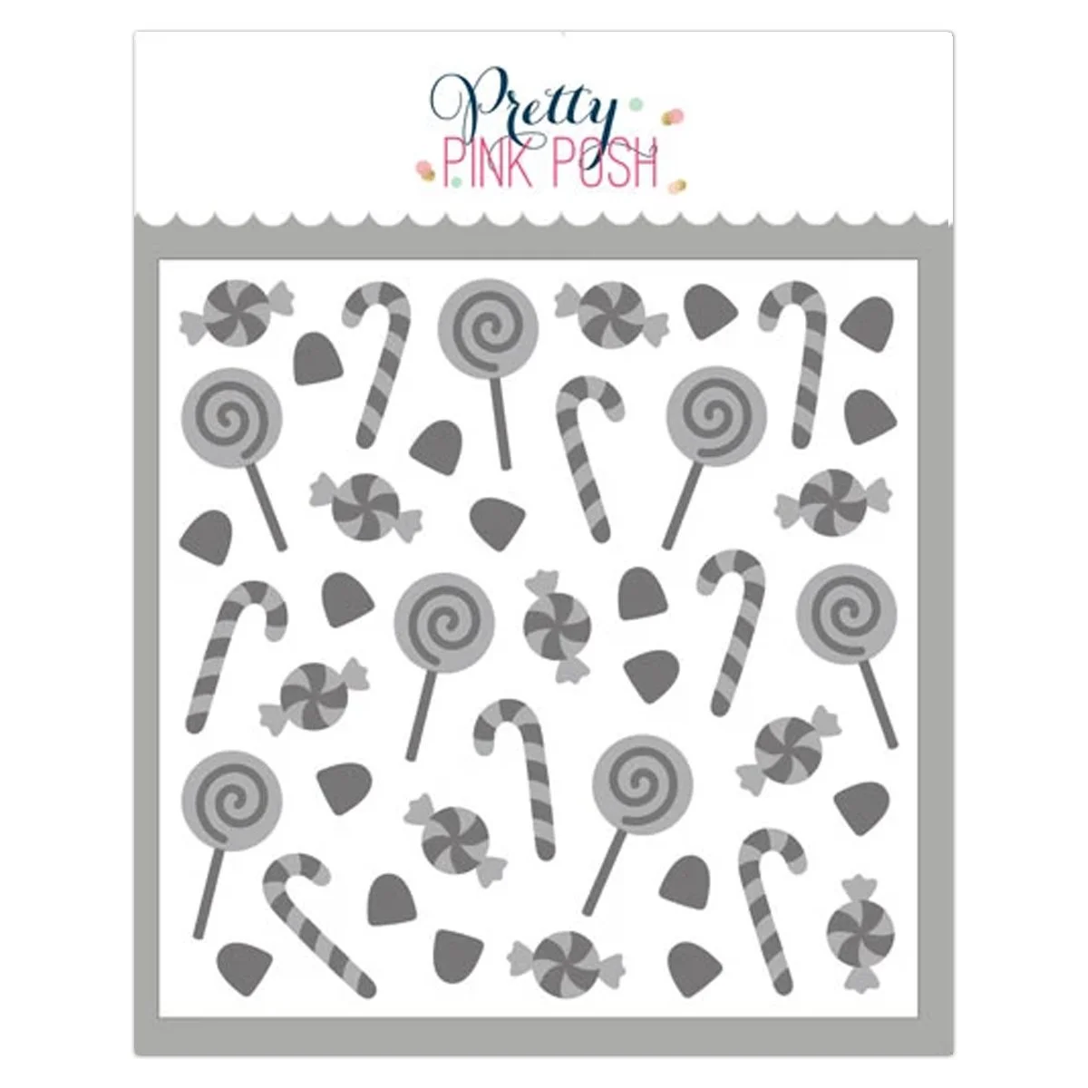 Pretty Pink Posh Layered Sweet Candies Stencils (2 Pack)