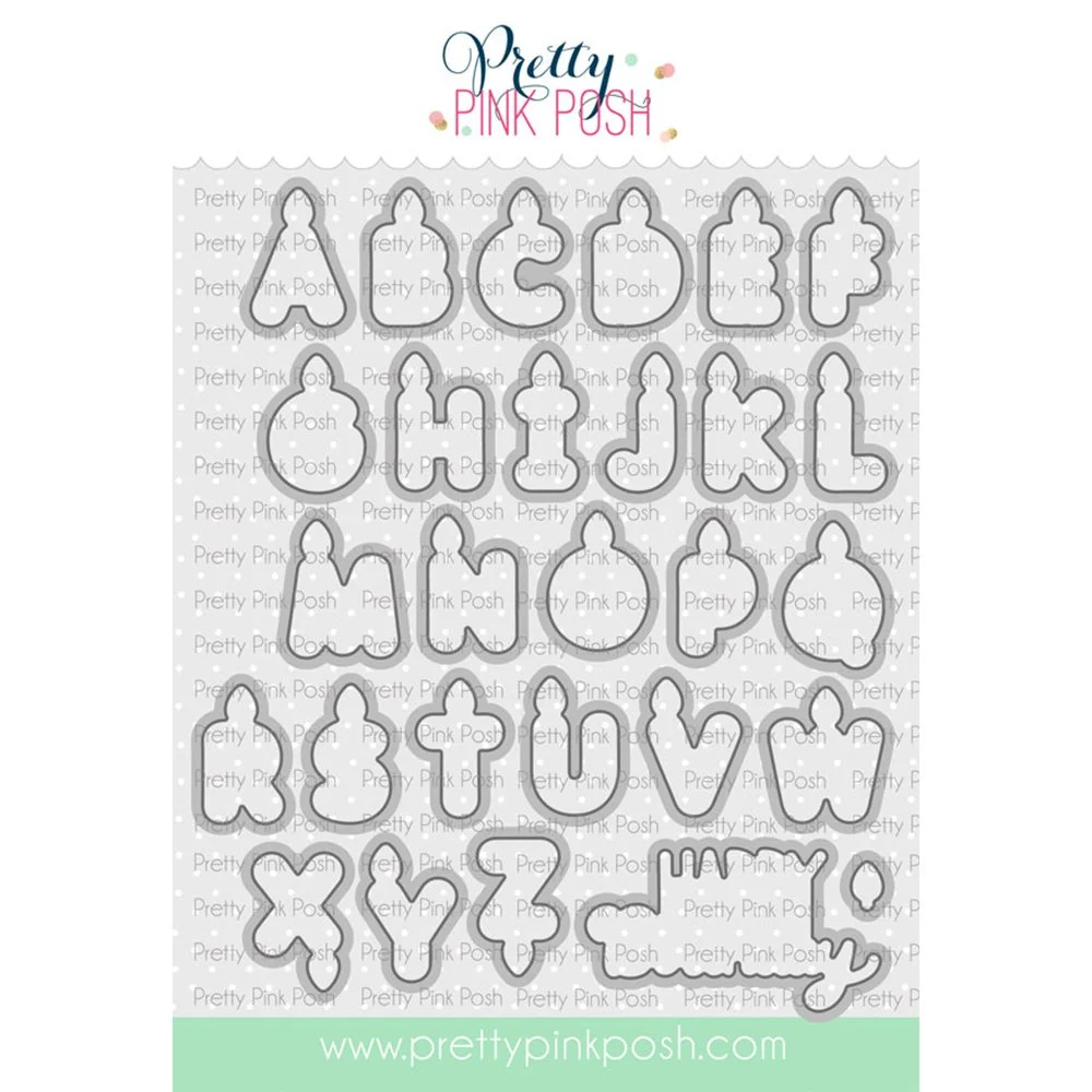 Pretty Pink Posh Alphabet Candle Coordinating Dies