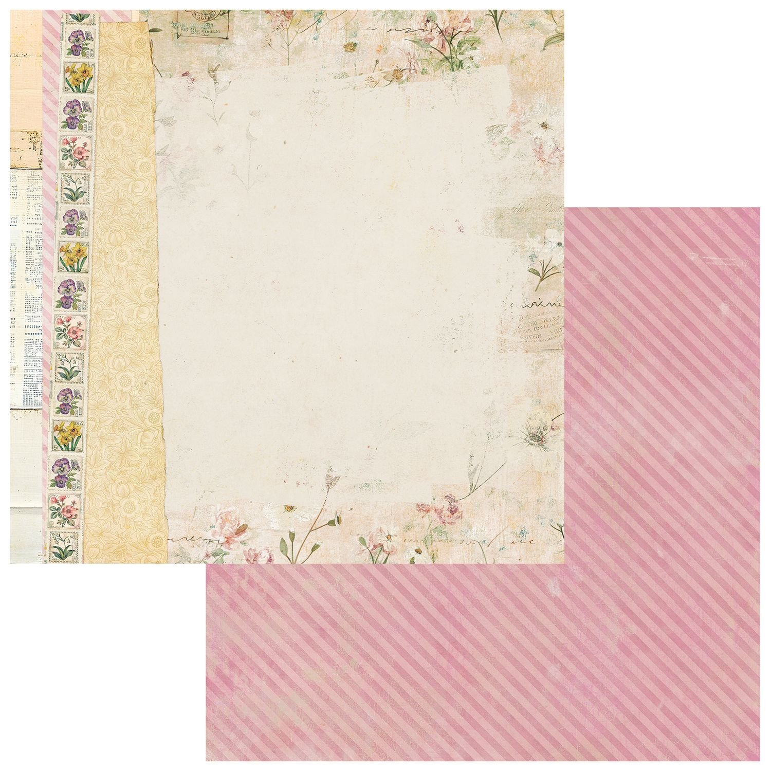 49 & Market From The Garden 12" x 12" Paper Sweet Pea