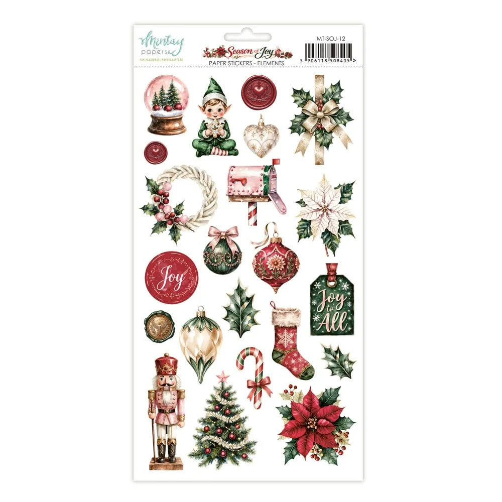 *Pre-Order* Mintay Season Of Joy Paper Stickers Elements