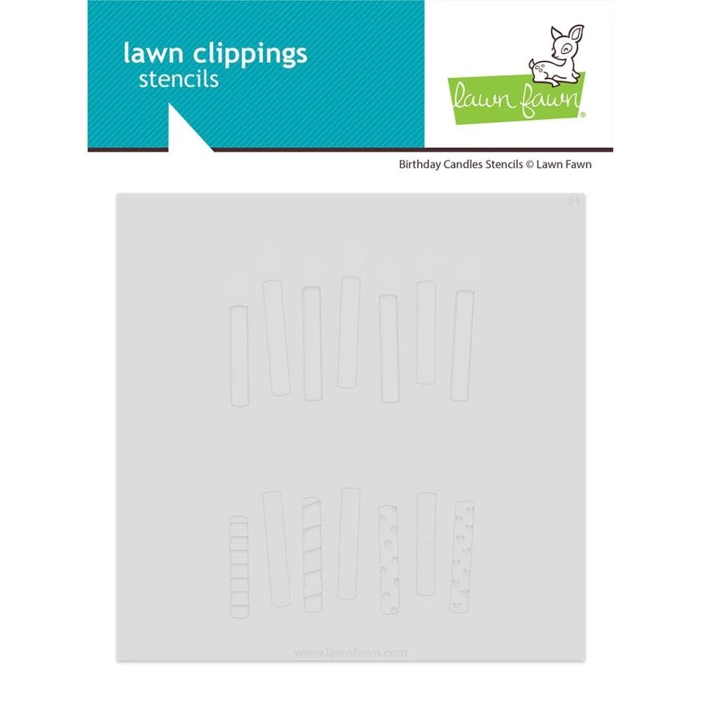 Lawn Fawn Lawn Clippings Birthday Candles Stencils