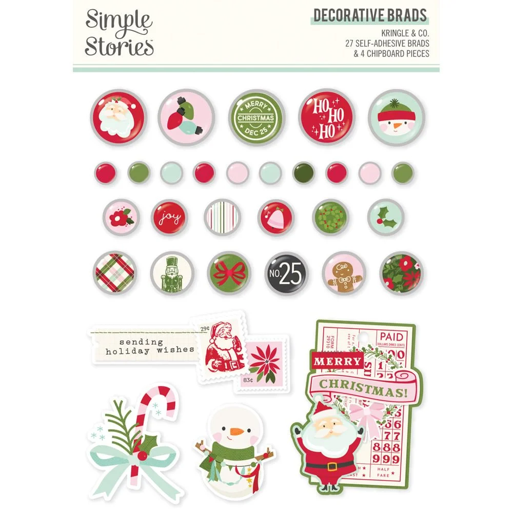 *Pre-Order* Simple Stories Kringle & Co. Decorative Brads