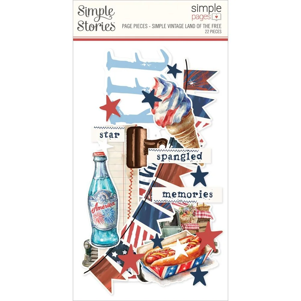 *Pre-Order* Simple Stories Simple Vintage Land Of The Free Page Pieces