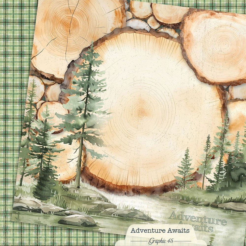 *Pre-Order* Graphic 45 Adventure Awaits 12" x 12" Paper Woodland Layout