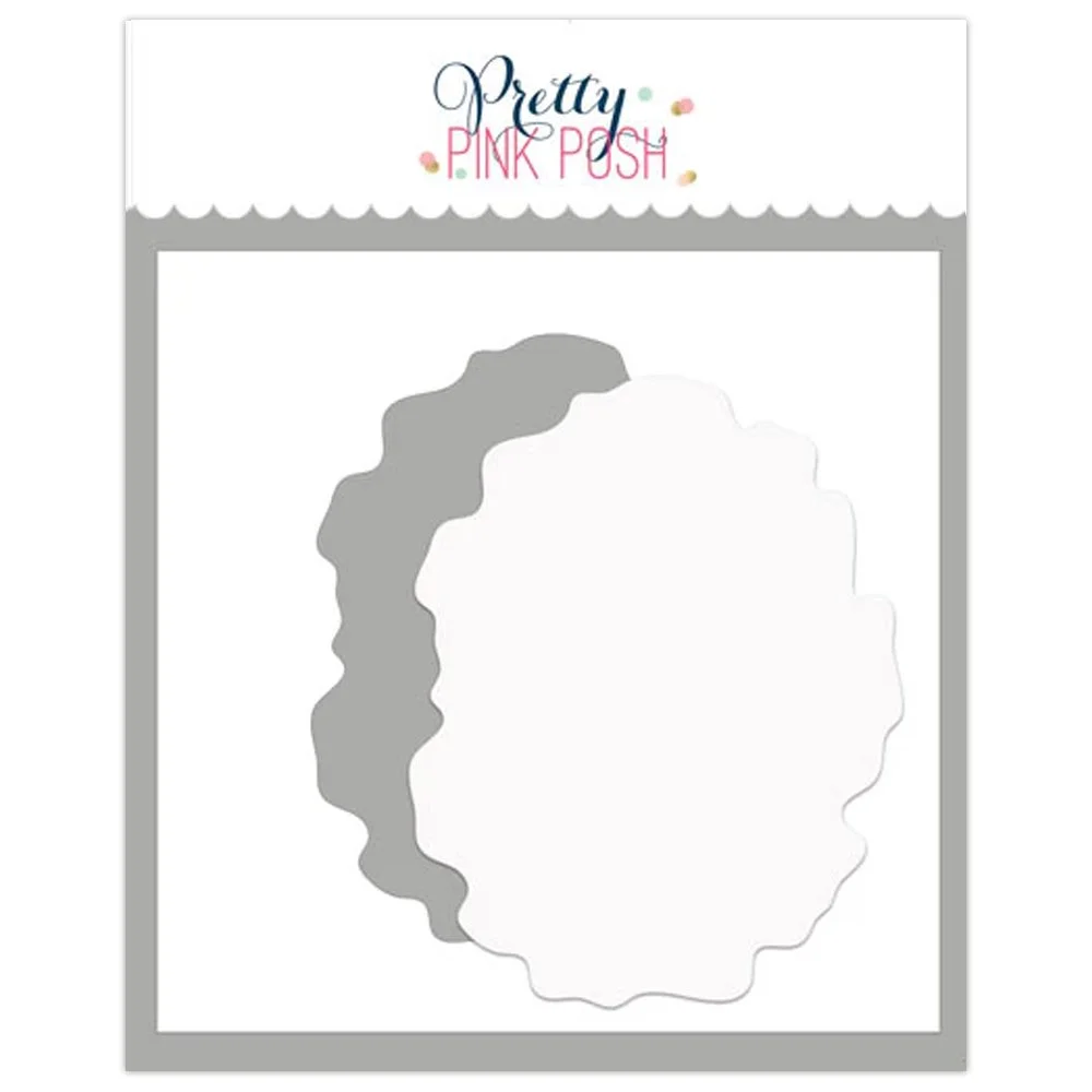 Pretty Pink Posh Watercolor Oval Mask Stencil