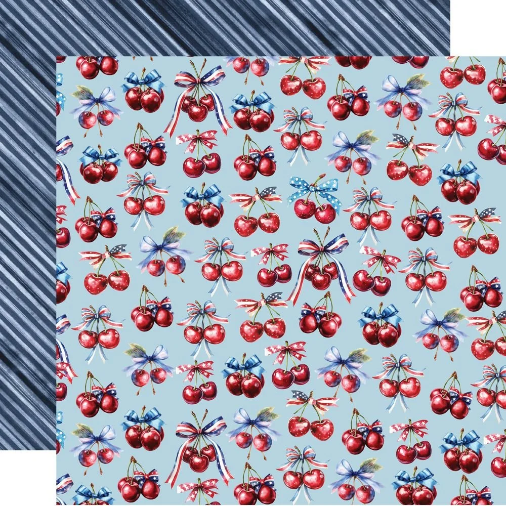 *Pre-Order* Simple Stories Simple Vintage Land Of The Free 12" x 12" Paper Red, White & Boom