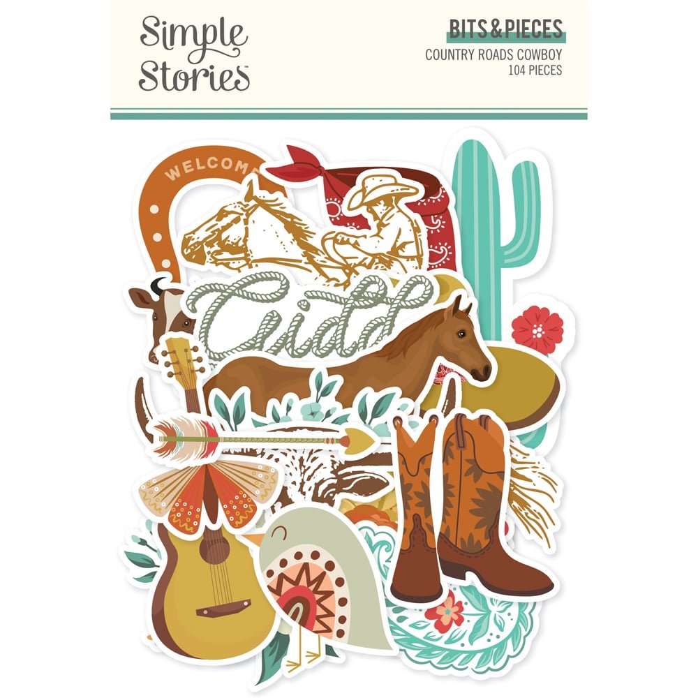 *Pre-Order* Simple Stories Country Roads Cowboy Bits & Pieces