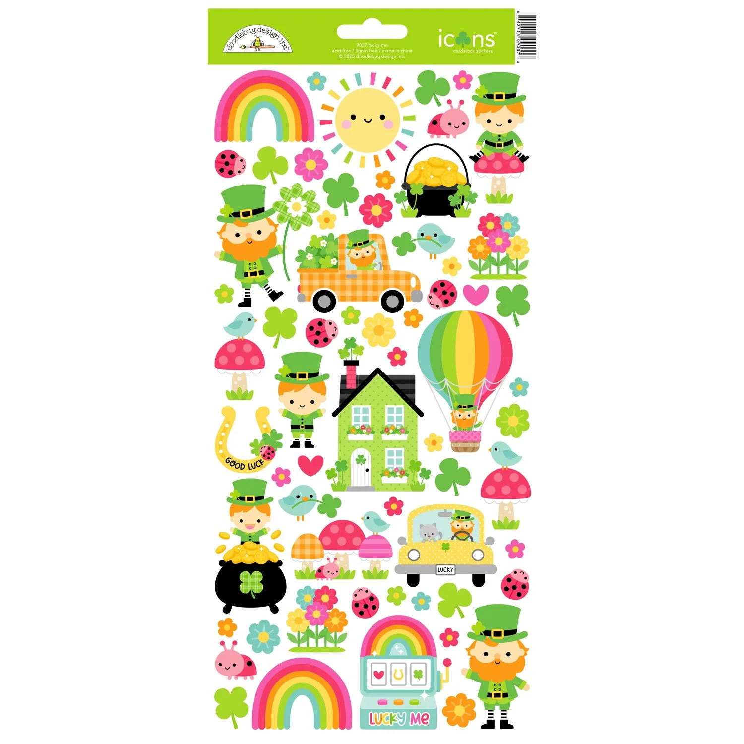 Doodlebug Lucky Me Icons Stickers