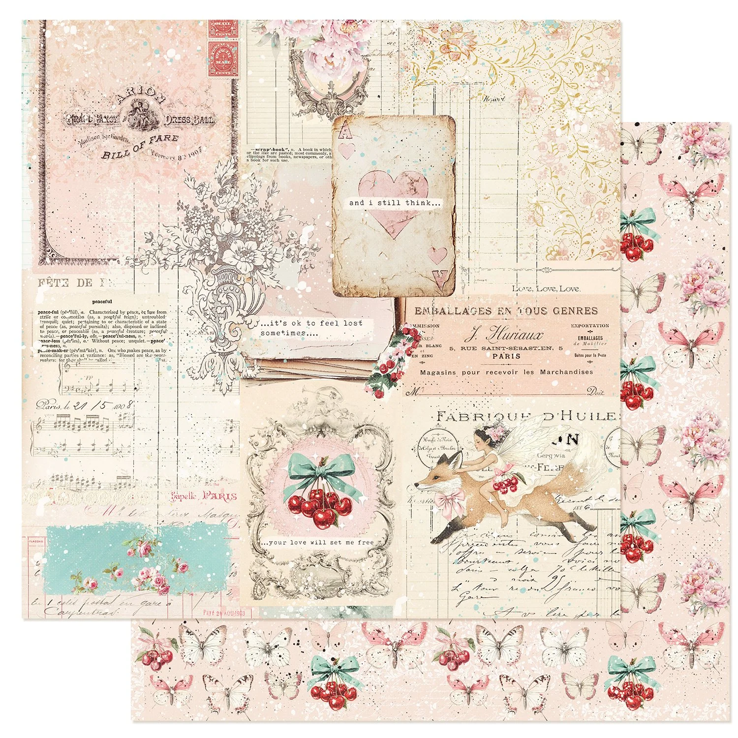 Prima Cherry Sweet Collection by Frank Garcia® 12" x 12" Paper Set Me Free