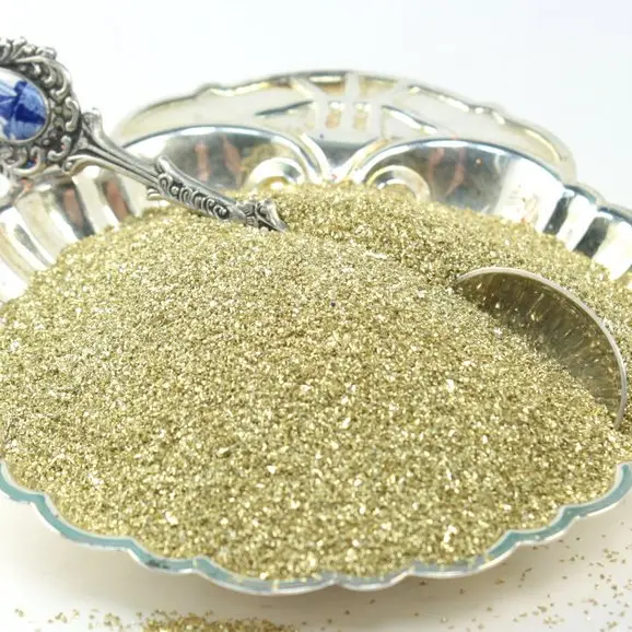 German Glass Glitter Bright Gold