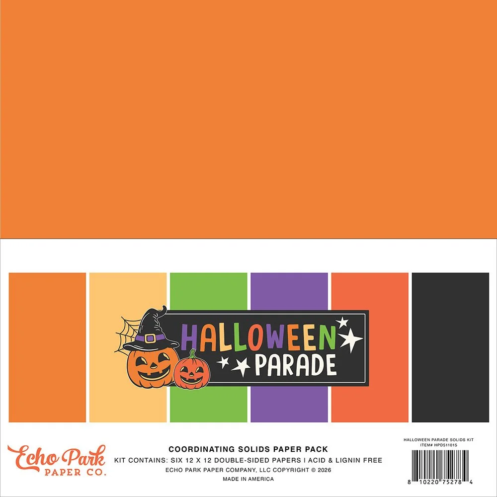 Echo Park Halloween Parade 12" x 12" Solids Pack