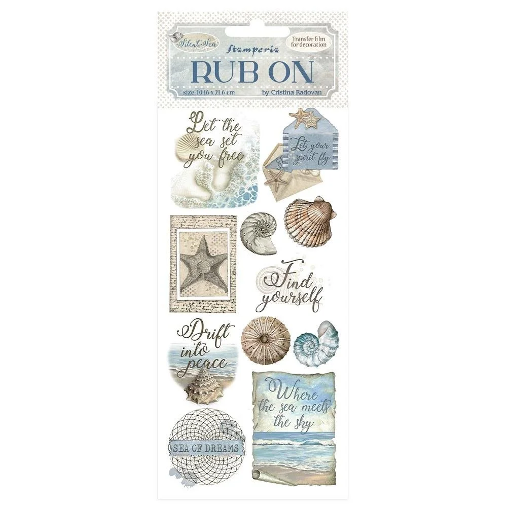 Stamperia Silent Seas Rub-Ons Sea Shells
