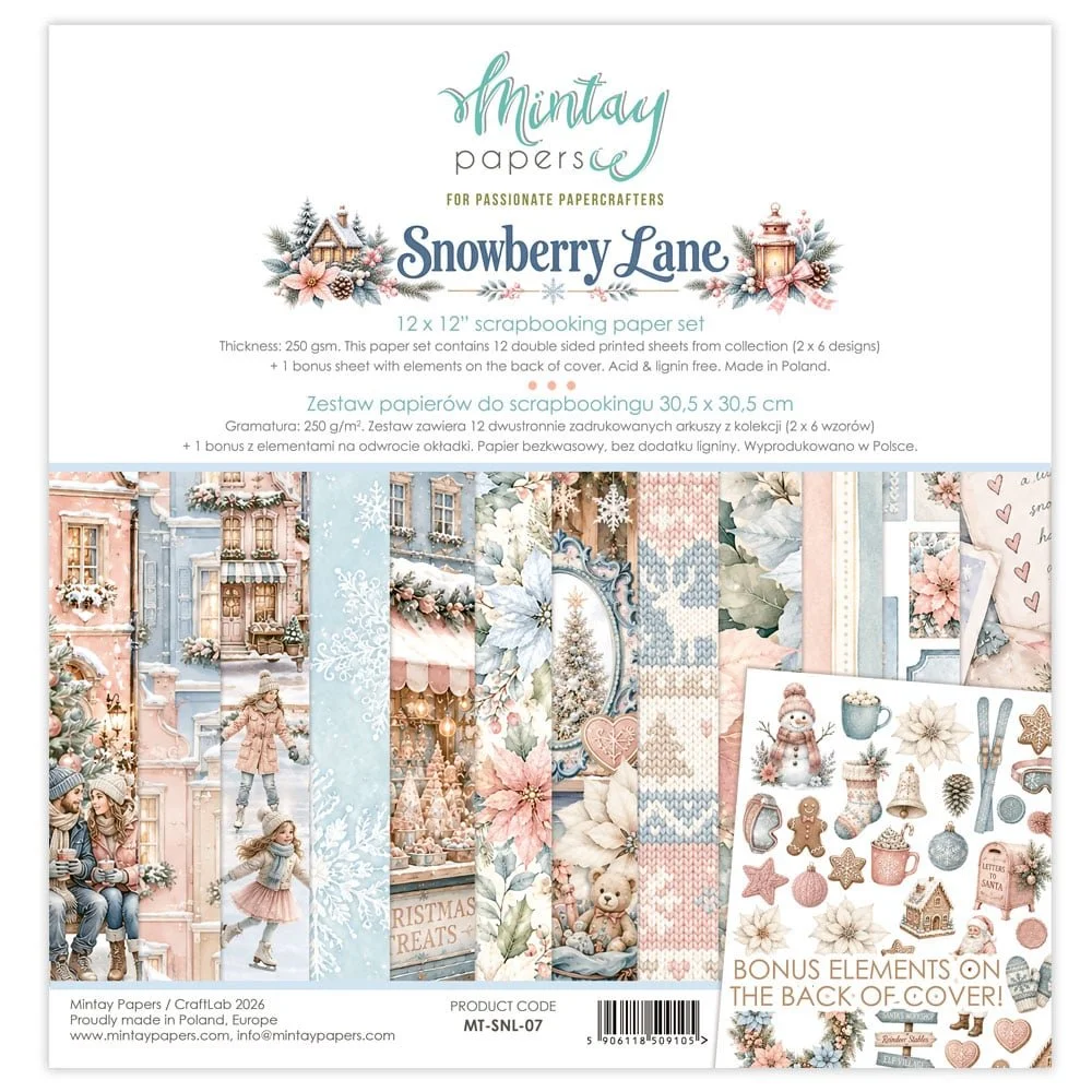 *Pre-Order* Mintay Snowberry Lane 12" x 12" Paper Set