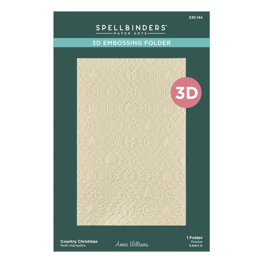 Spellbinders Country Christmas 3D Embossing Folder