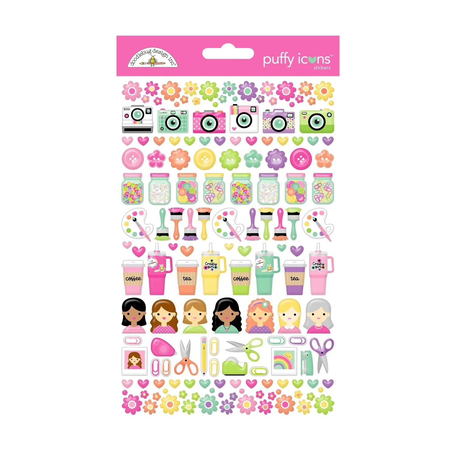 *Pre-Order* Doodlebug Color Me Crafty Puffy Icons