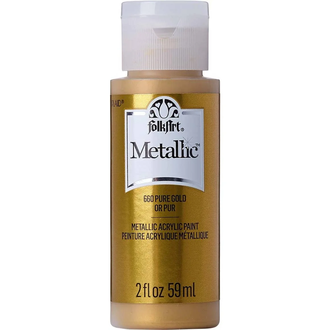 Folk Art Metallics Acrylic Paint Pure Gold