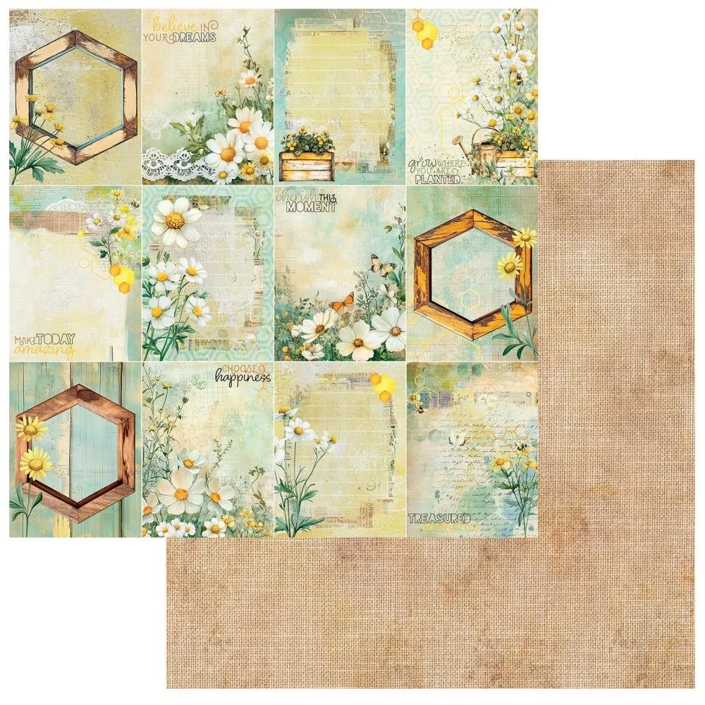 49 & Market Botanical Buzz 12" x 12" Paper Blooming