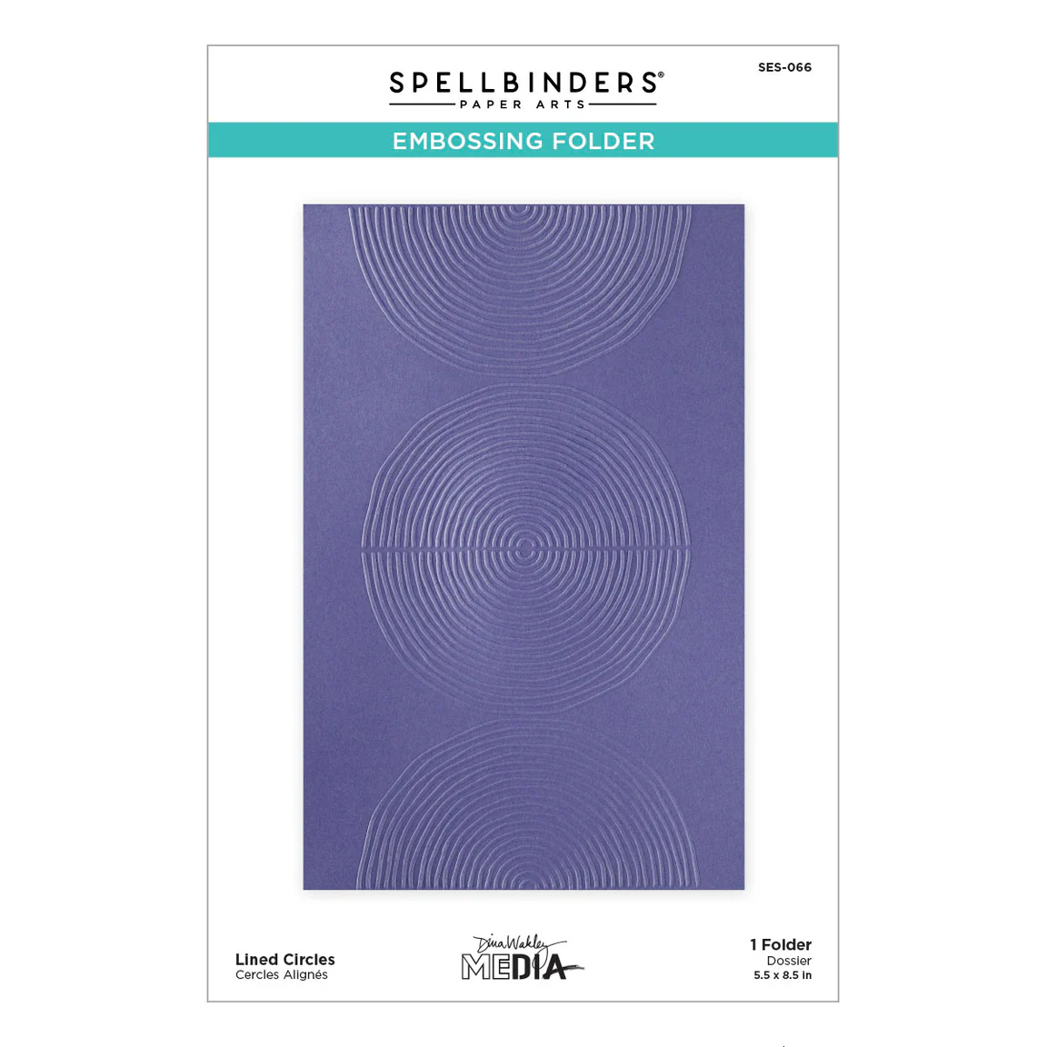 Spellbinders Dina Wakley Lined Circles Embossing Folder