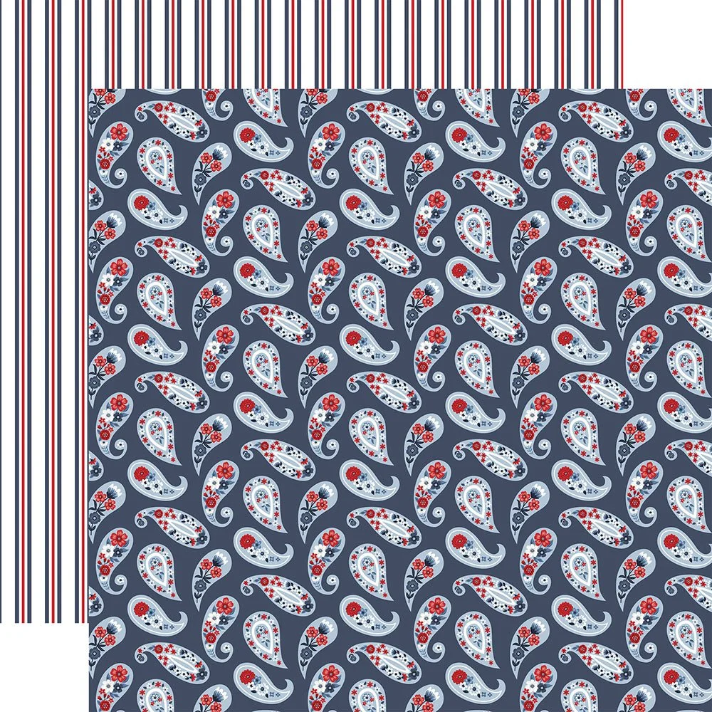 Echo Park All American 12" x 12" Paper Floral Paisley