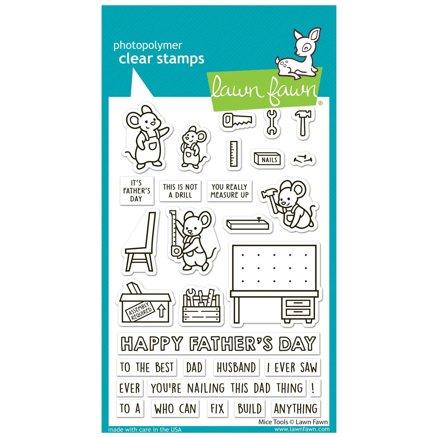 Lawn Fawn Mice Tools Clear Stamps