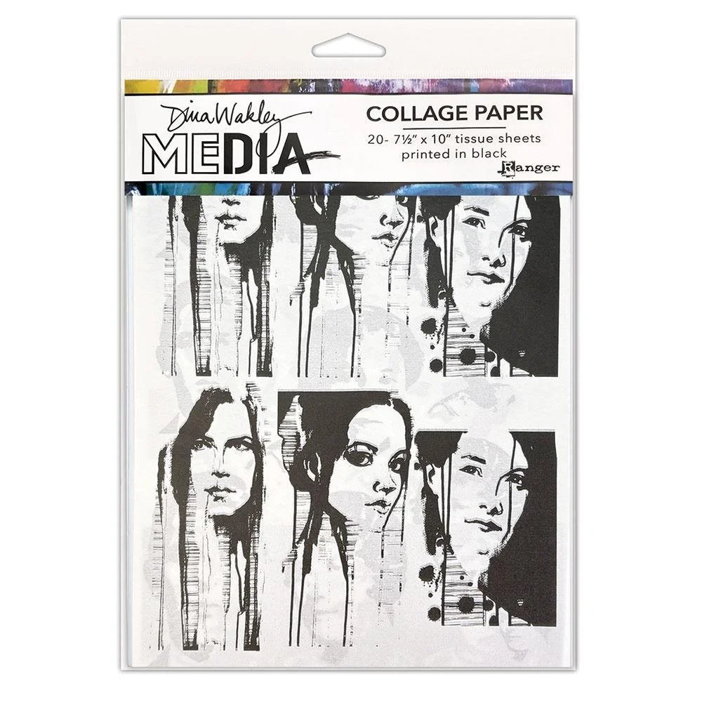 Dina Wakley MEdia Collage Tissue Paper Photo Transfers