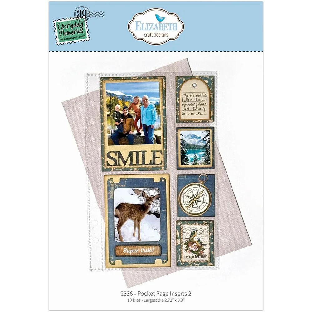 Elizabeth Crafts Designs Metal Dies Pocket Page Inserts 2