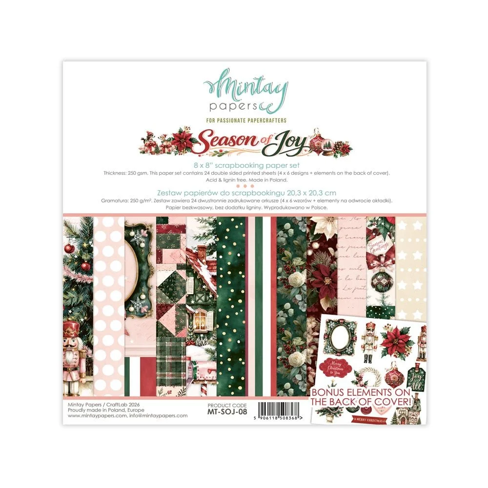 *Pre-Order* Mintay Season Of Joy 8" x 8" Paper Set